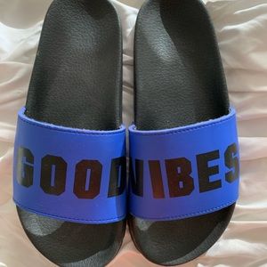 Good vibes slip ons from Pink
